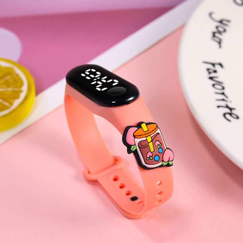 Laste elektrooniline käekell õpilastele, digitaalne näidik, veekindel 15 m, elektrooniline mehhanism, ristkülikukujuline dial 18 mm