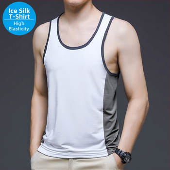 Muški potkošulja Ice Silk, ljeto, bez rukava, brzo suši, poliester 95%