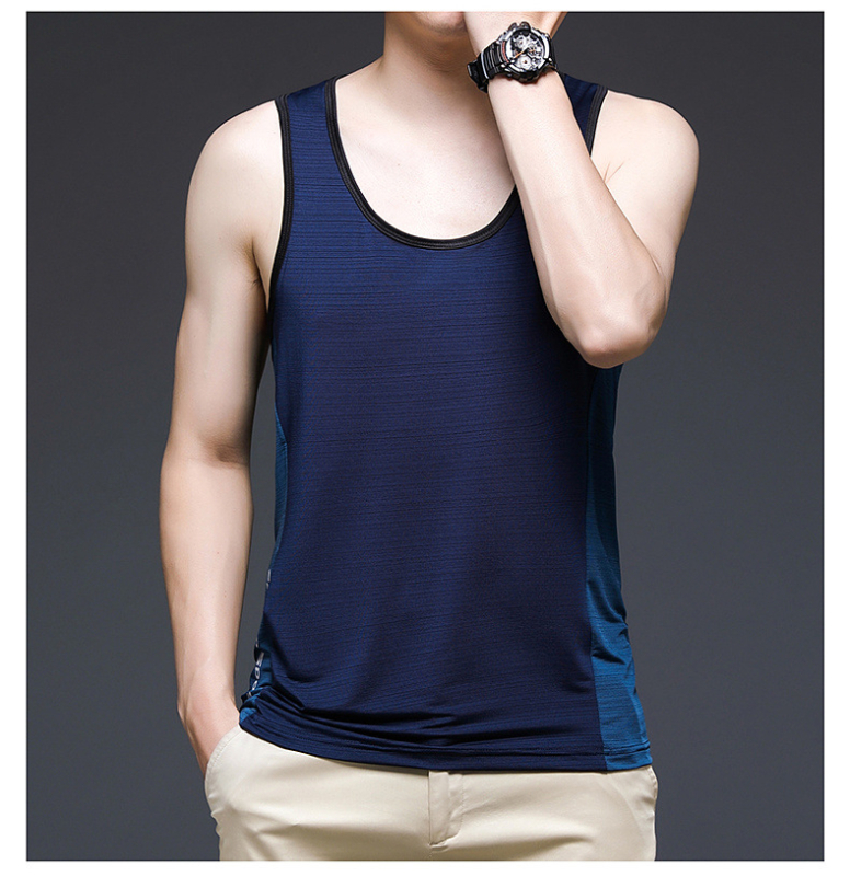 Muški potkošulja Ice Silk, ljeto, bez rukava, brzo suši, poliester 95%