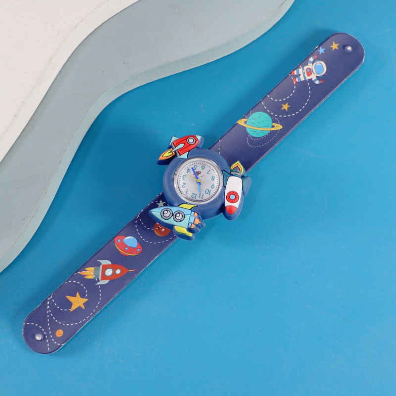 Dječji karikaturalni kvarcni sat sa SL68 mehanizamom, silikonska traka, kružni cifernik, vijčana krunica, vodootporan