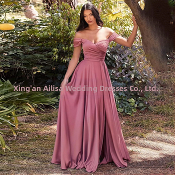 Вечерна рокля с една рамо, без ръкави, дълга, с висока талия, тънък силует, полиестерова материя