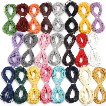 Prirodna koža – okrugli konac za DIY nakit, pleteni kožni konac za narukvice i lančiće