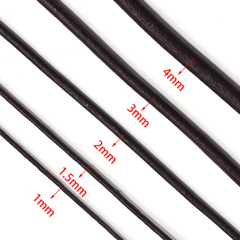 Prirodna koža – okrugli konac za DIY nakit, pleteni kožni konac za narukvice i lančiće