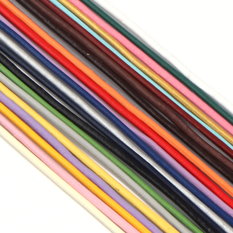 Prirodna koža – okrugli konac za DIY nakit, pleteni kožni konac za narukvice i lančiće