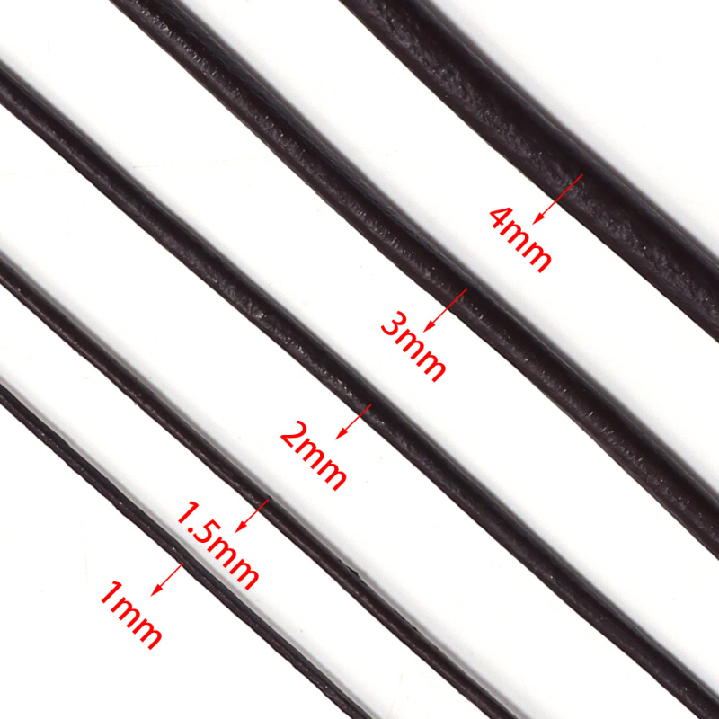 Prirodna koža – okrugli konac za DIY nakit, pleteni kožni konac za narukvice i lančiće