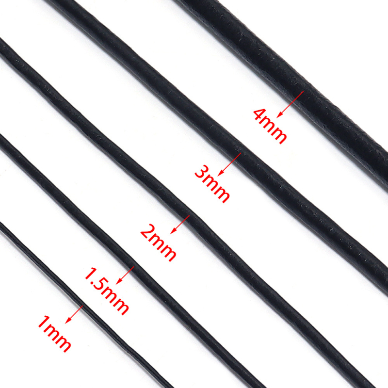 Prirodna koža – okrugli konac za DIY nakit, pleteni kožni konac za narukvice i lančiće