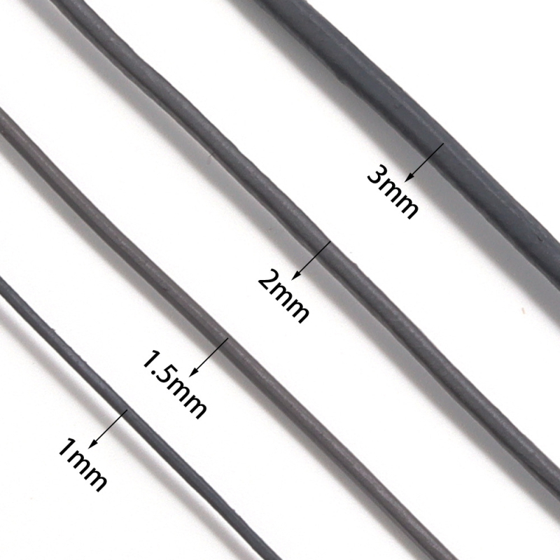 Prirodna koža – okrugli konac za DIY nakit, pleteni kožni konac za narukvice i lančiće