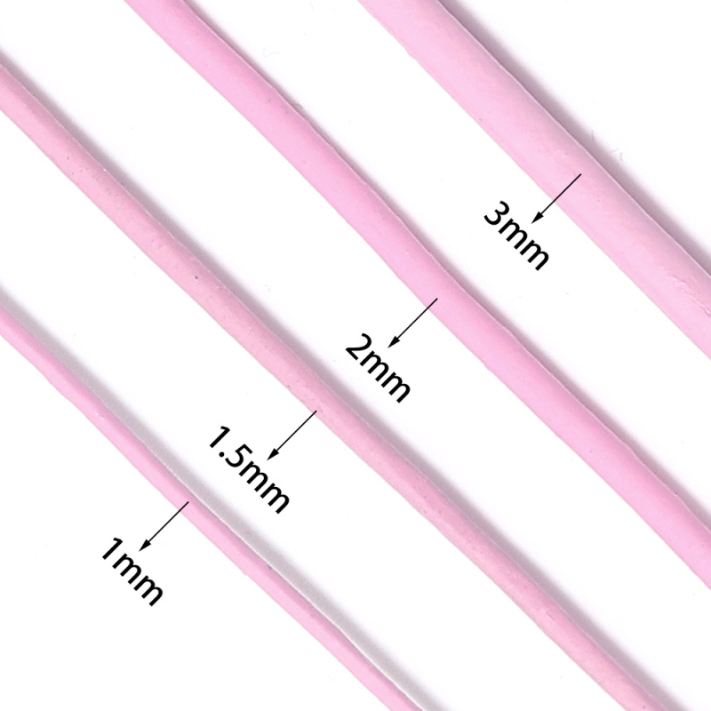 Prirodna koža – okrugli konac za DIY nakit, pleteni kožni konac za narukvice i lančiće