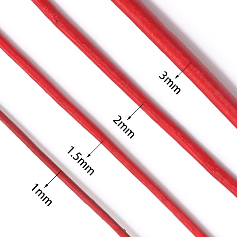 Prirodna koža – okrugli konac za DIY nakit, pleteni kožni konac za narukvice i lančiće