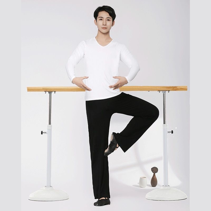 Σετ χορού για άνδρες – χαλαρό σετ κορυφής και παντελονιών για μοντέρνους, λατινικούς και λαϊκούς χορούς – ύφασμα Corduroy, σύνθεση: Λινό