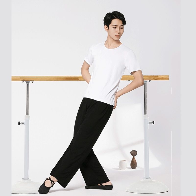 Σετ χορού για άνδρες – χαλαρό σετ κορυφής και παντελονιών για μοντέρνους, λατινικούς και λαϊκούς χορούς – ύφασμα Corduroy, σύνθεση: Λινό