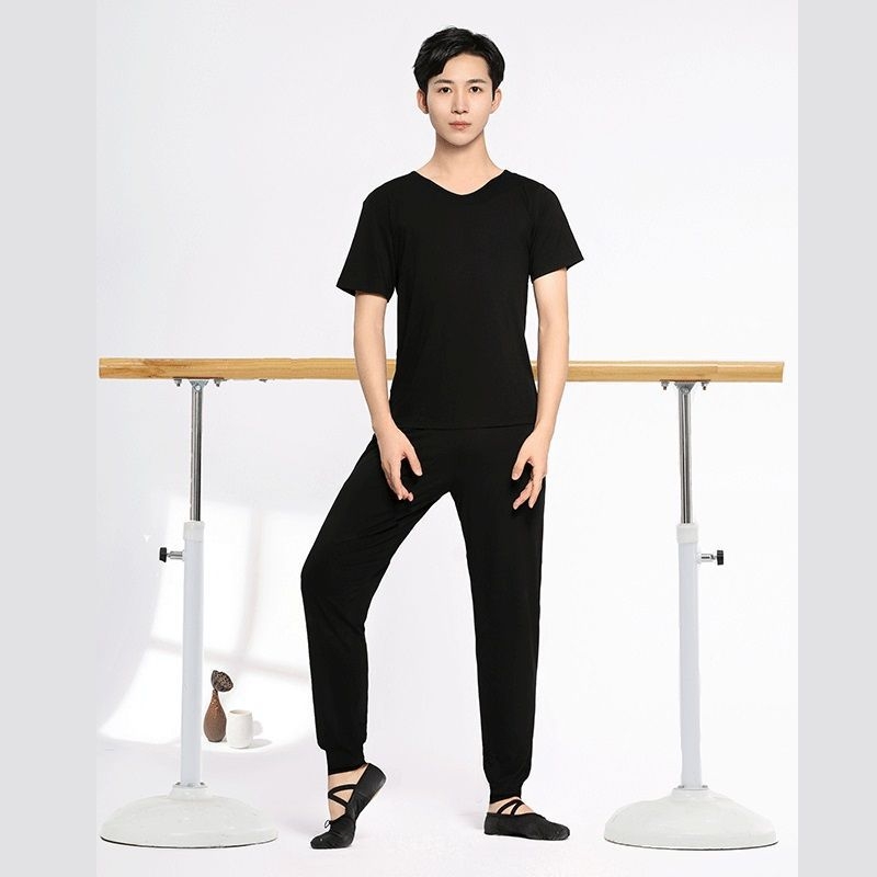 Σετ χορού για άνδρες – χαλαρό σετ κορυφής και παντελονιών για μοντέρνους, λατινικούς και λαϊκούς χορούς – ύφασμα Corduroy, σύνθεση: Λινό