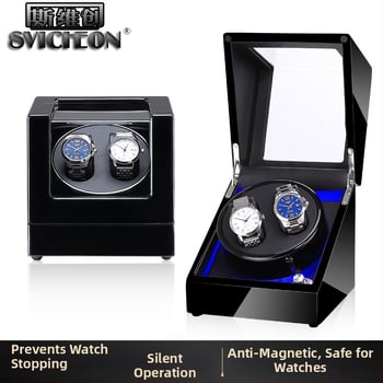 Automata mechanikus órák feltekerő doboza | Modell SVC2000, MDF piano felülettel, kézi csiszolás és polírozás