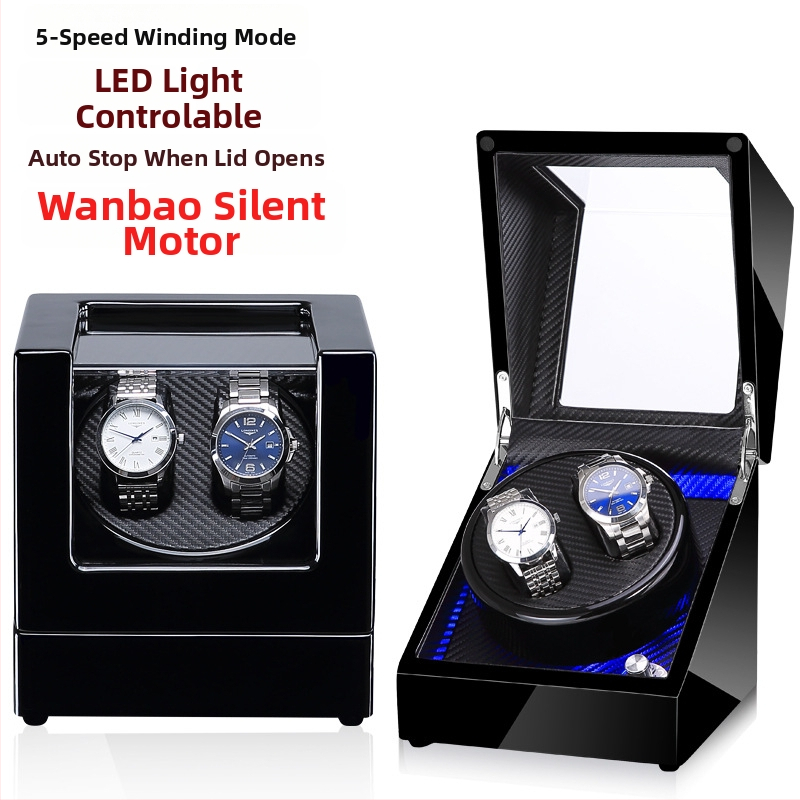 Automata mechanikus órák feltekerő doboza | Modell SVC2000, MDF piano felülettel, kézi csiszolás és polírozás