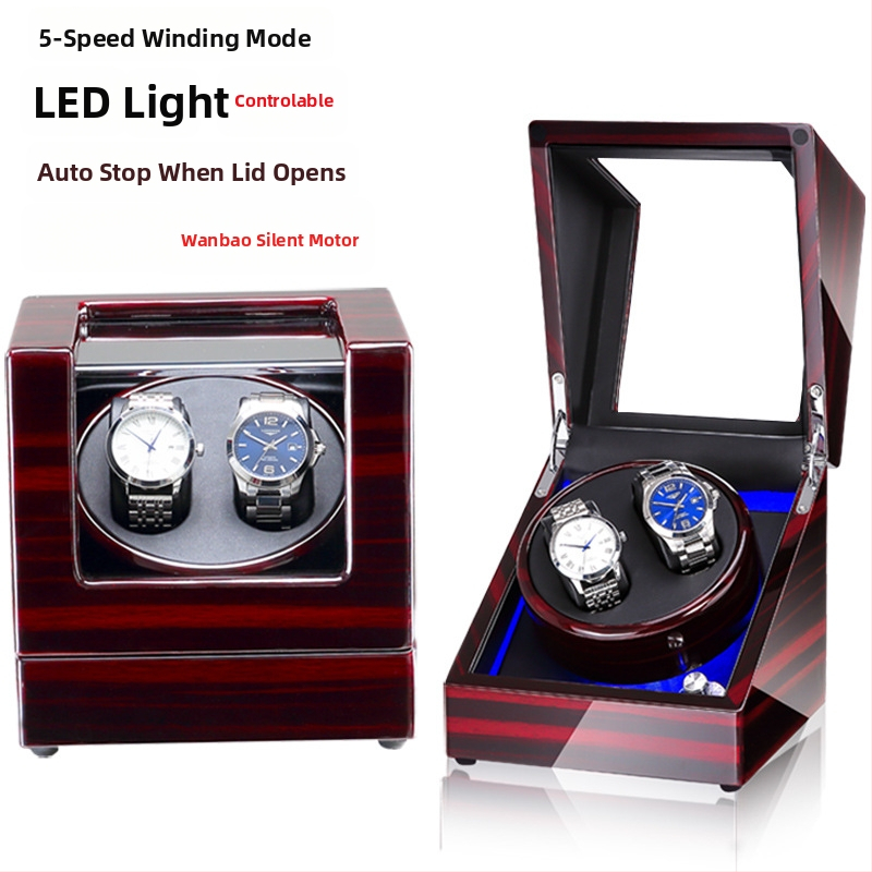 Automata mechanikus órák feltekerő doboza | Modell SVC2000, MDF piano felülettel, kézi csiszolás és polírozás