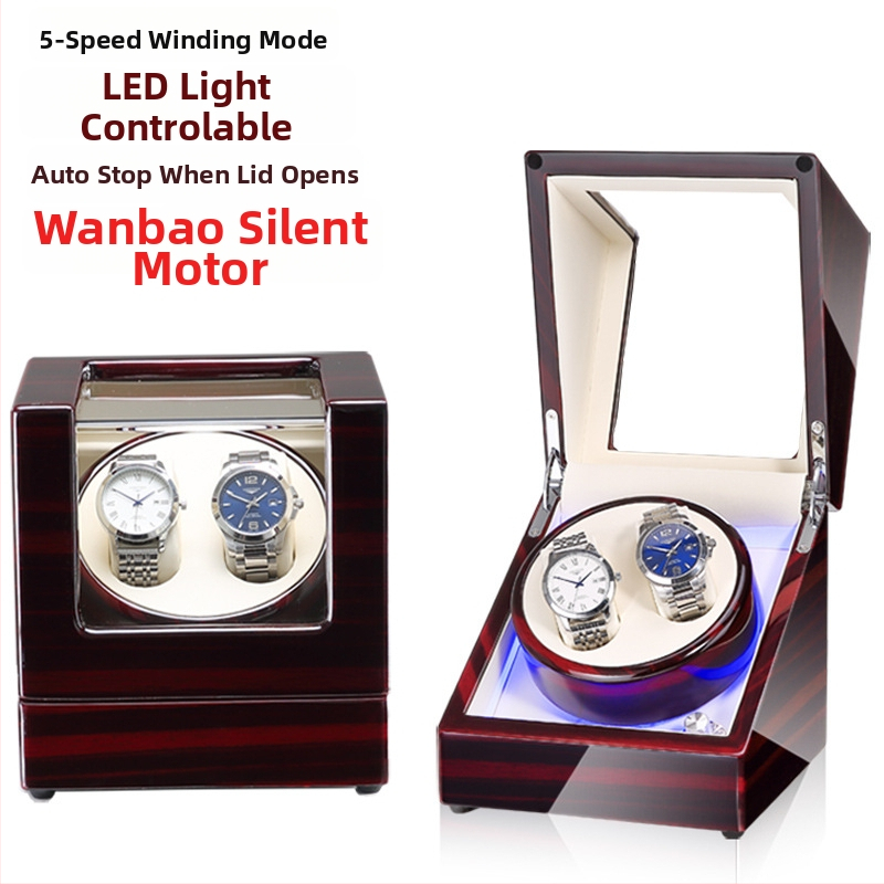 Automata mechanikus órák feltekerő doboza | Modell SVC2000, MDF piano felülettel, kézi csiszolás és polírozás