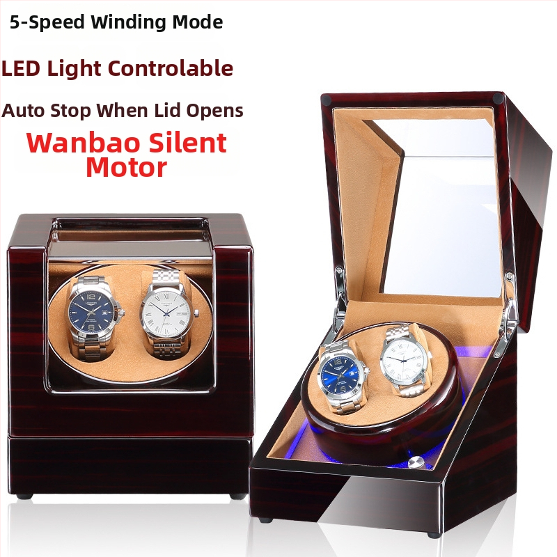 Automata mechanikus órák feltekerő doboza | Modell SVC2000, MDF piano felülettel, kézi csiszolás és polírozás