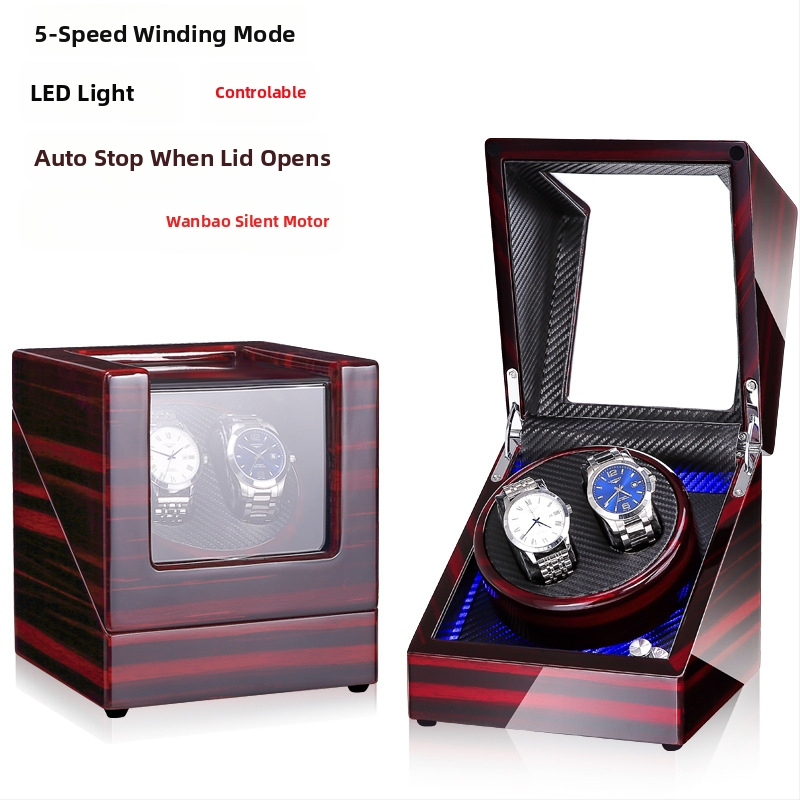 Automata mechanikus órák feltekerő doboza | Modell SVC2000, MDF piano felülettel, kézi csiszolás és polírozás