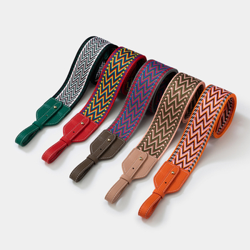 Remen za torbu / ramenski remen, poliesterski, prugasti uzorak, minimalistički i luksuzni stil, proljetno izdanje 2025