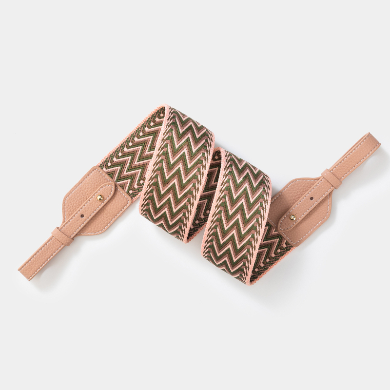 Remen za torbu / ramenski remen, poliesterski, prugasti uzorak, minimalistički i luksuzni stil, proljetno izdanje 2025
