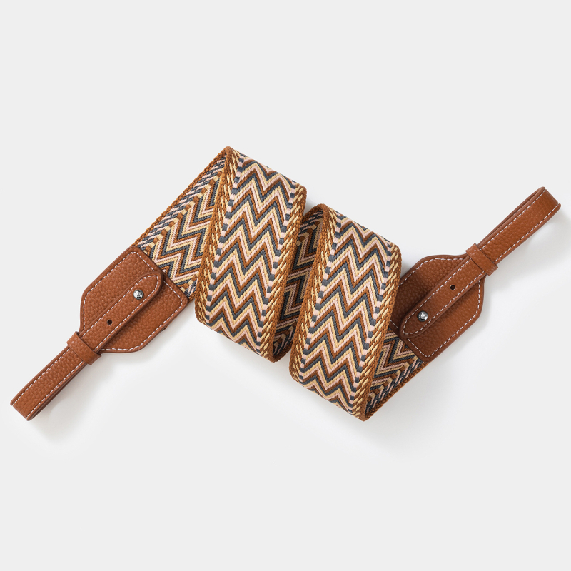 Remen za torbu / ramenski remen, poliesterski, prugasti uzorak, minimalistički i luksuzni stil, proljetno izdanje 2025