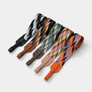 Remen za torbu - pleteni široki ramenski remen, poliester, prugasti uzorak, izuzetno lagan, otporan na habanje