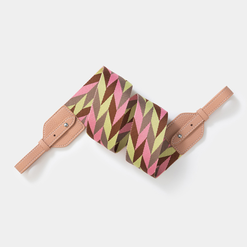 Remen za torbu - pleteni široki ramenski remen, poliester, prugasti uzorak, izuzetno lagan, otporan na habanje