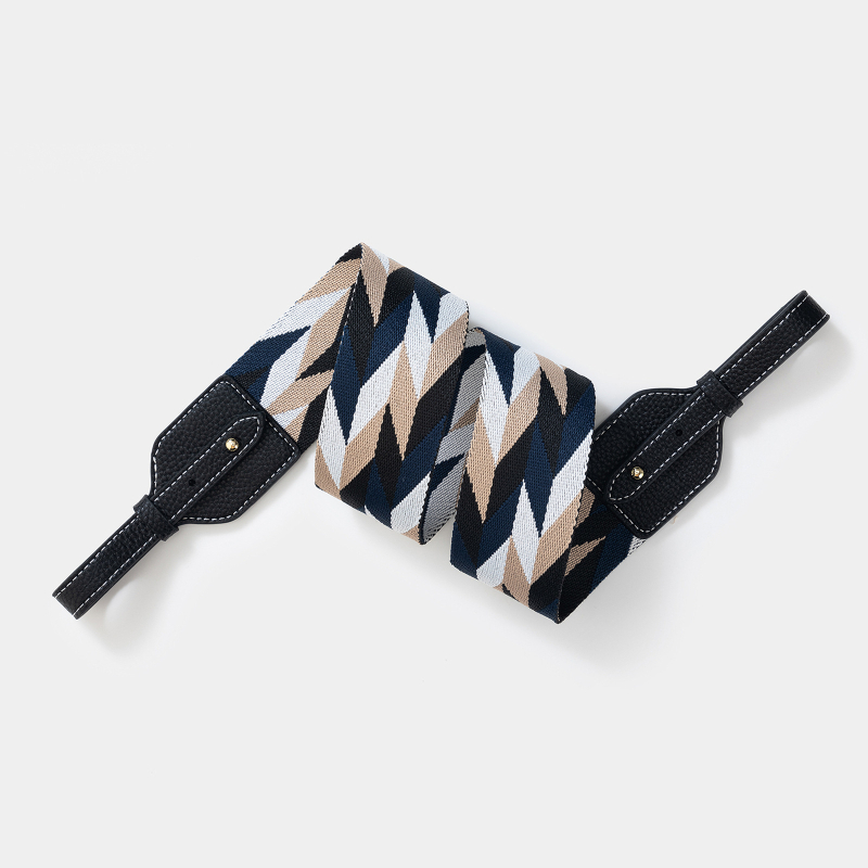 Remen za torbu - pleteni široki ramenski remen, poliester, prugasti uzorak, izuzetno lagan, otporan na habanje