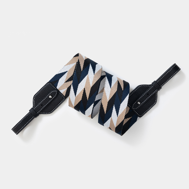 Remen za torbu - pleteni široki ramenski remen, poliester, prugasti uzorak, izuzetno lagan, otporan na habanje