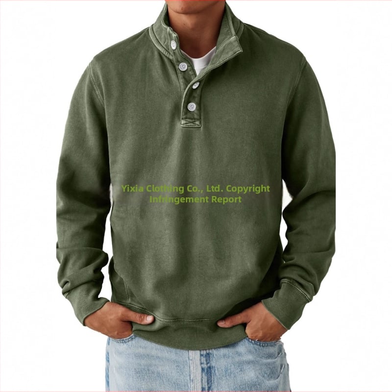 Vīriešu brīvā piegriezuma džemperis ar drukātu rakstu, garas piedurknes, 99% poliesters, digitālā druka, 3D kabata