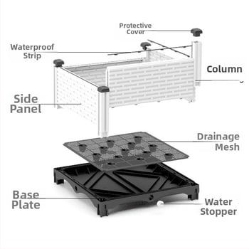 Plastmasas puķu pods ar nordiska stila, piemērots grīdai, injekcijas veidots, elpojošs un izturīgs