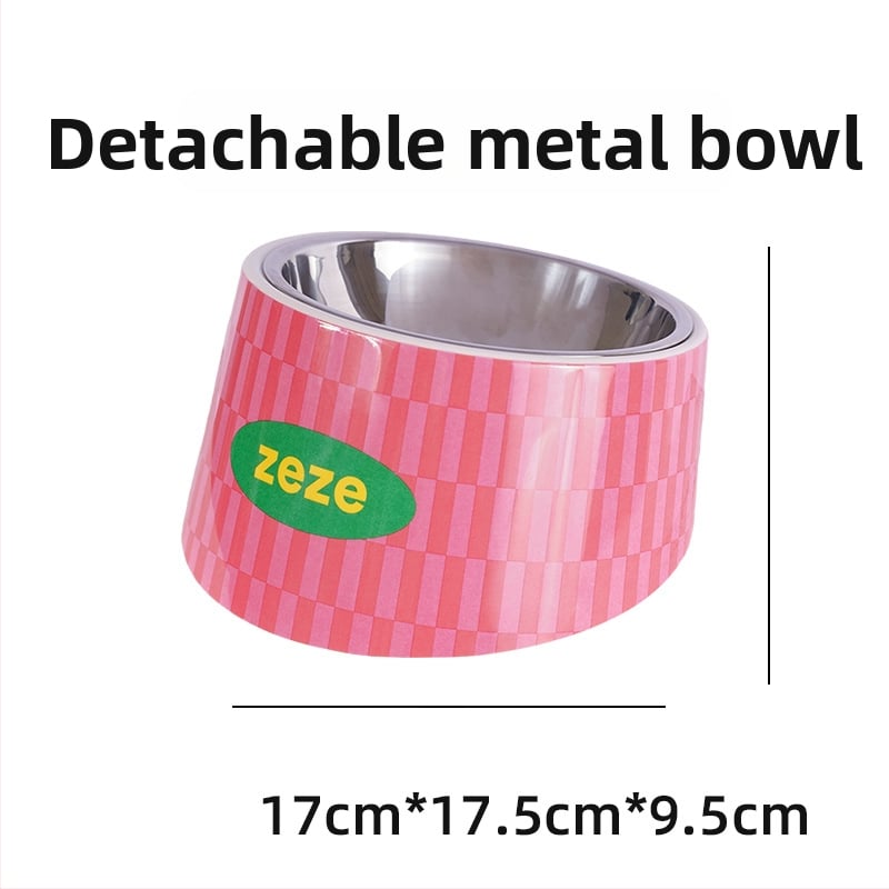 Set ZEZE de boluri pentru hrană și apă, din oțel inoxidabil, pentru pisici (Material: oțel inoxidabil; Brand: ZEZE; Destinat: pisicilor; Categorie: hrană pentru animale)