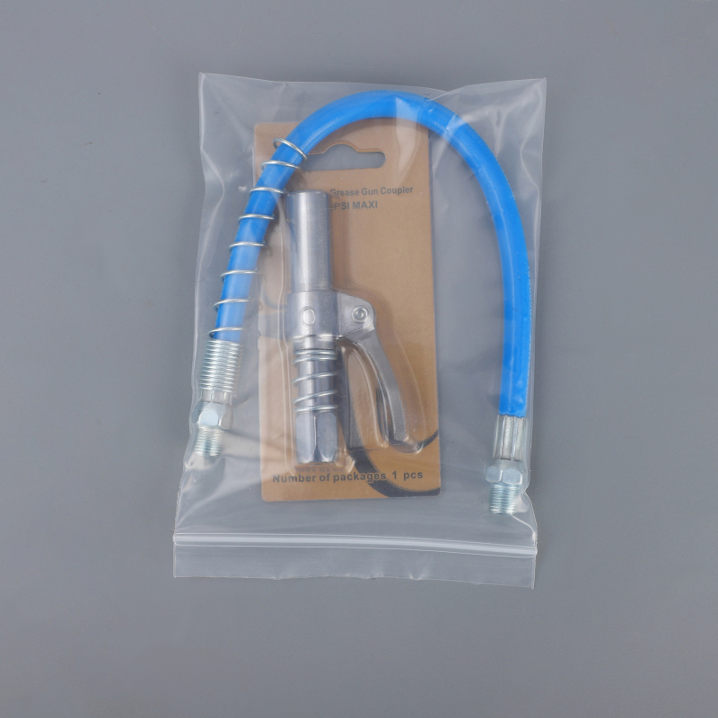 Tepalų jungčių rinkinys su dviejų rankenų užrakinimu, aukšto slėgio, savarankiškai užrakinamas plokščio galvutės tepalų jungtis — Medžiaga: lydinys; Darbinis slėgis: kreipkitės į klientų aptarnavimą; Panaudojimas: tepalų pistolei; Maitinimas: rankinis