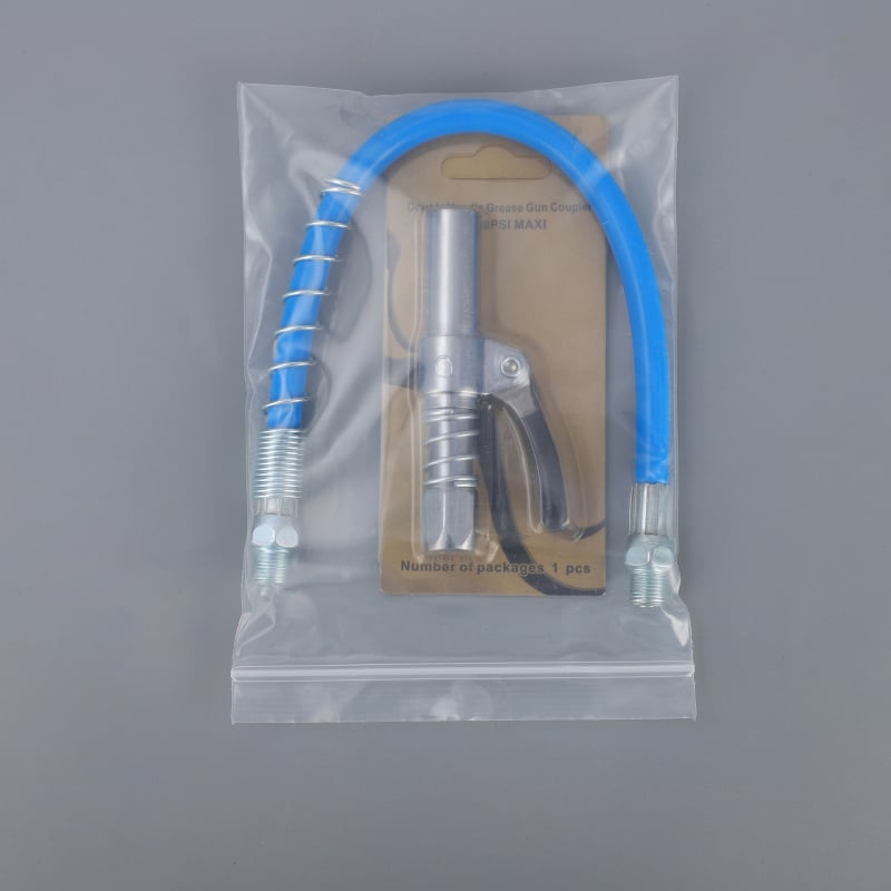 Tepalų jungčių rinkinys su dviejų rankenų užrakinimu, aukšto slėgio, savarankiškai užrakinamas plokščio galvutės tepalų jungtis — Medžiaga: lydinys; Darbinis slėgis: kreipkitės į klientų aptarnavimą; Panaudojimas: tepalų pistolei; Maitinimas: rankinis