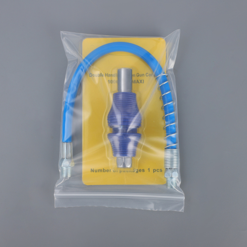 Tepalų jungčių rinkinys su dviejų rankenų užrakinimu, aukšto slėgio, savarankiškai užrakinamas plokščio galvutės tepalų jungtis — Medžiaga: lydinys; Darbinis slėgis: kreipkitės į klientų aptarnavimą; Panaudojimas: tepalų pistolei; Maitinimas: rankinis