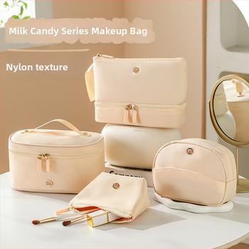 Nailoninė kosmetinė rankinė, atspari vandeniui, kvėpuojanti, daugiafunkcinė, su užtrauktuku