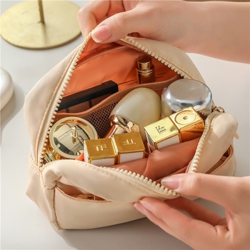 Nailoninė kosmetinė rankinė, atspari vandeniui, kvėpuojanti, daugiafunkcinė, su užtrauktuku