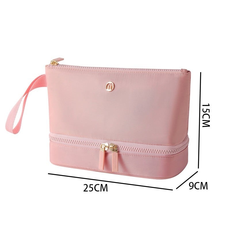 Nailoninė kosmetinė rankinė, atspari vandeniui, kvėpuojanti, daugiafunkcinė, su užtrauktuku