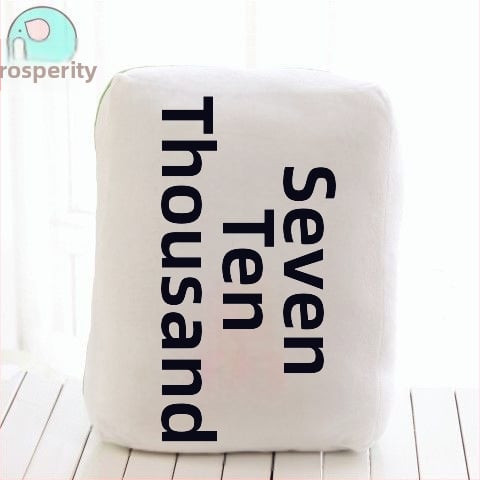 Mahjong párna - plüss külső, egyszínű dizájn, PP pamut töltet, nyomtatott szövés, modern minimál stílus