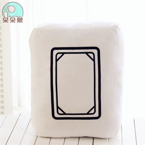 Mahjong párna - plüss külső, egyszínű dizájn, PP pamut töltet, nyomtatott szövés, modern minimál stílus