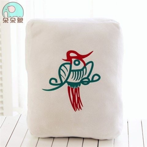 Mahjong párna - plüss külső, egyszínű dizájn, PP pamut töltet, nyomtatott szövés, modern minimál stílus