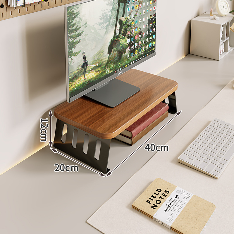 Kompiuterio monitoriaus pakėlėjas su staliniu saugojimo dėklu, iš anglies plieno, tinkamas darbastalio ekranams/notebook, stalinis stilius, modelis 2325597419016389120, prekinis ženklas Mugg