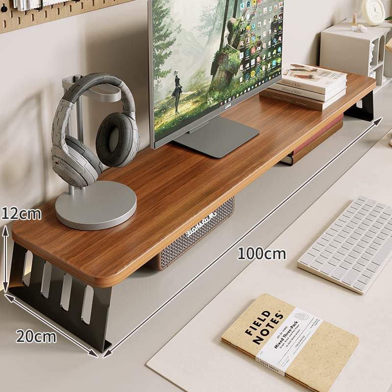 Kompiuterio monitoriaus pakėlėjas su staliniu saugojimo dėklu, iš anglies plieno, tinkamas darbastalio ekranams/notebook, stalinis stilius, modelis 2325597419016389120, prekinis ženklas Mugg