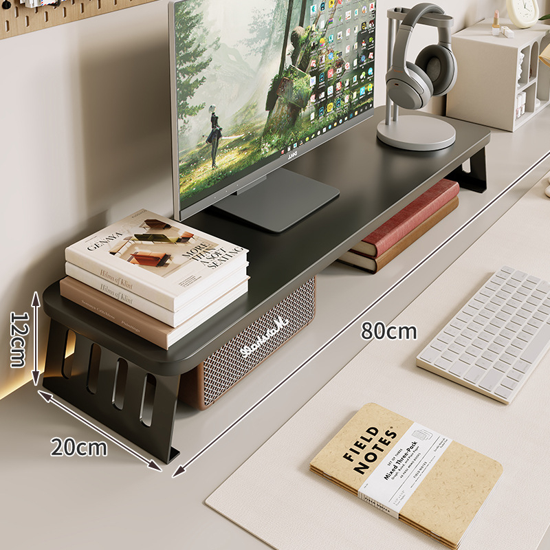 Kompiuterio monitoriaus pakėlėjas su staliniu saugojimo dėklu, iš anglies plieno, tinkamas darbastalio ekranams/notebook, stalinis stilius, modelis 2325597419016389120, prekinis ženklas Mugg