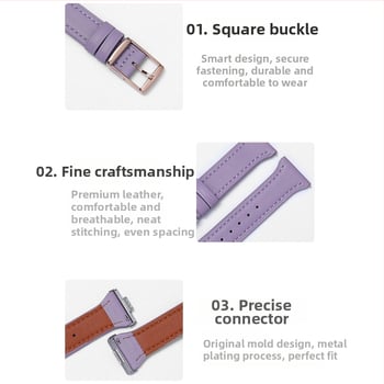 Huawei Fit4/Pro óraszíj – valódi bőr, Day csat, márka Three Thousand Episodes, 2025 ősz