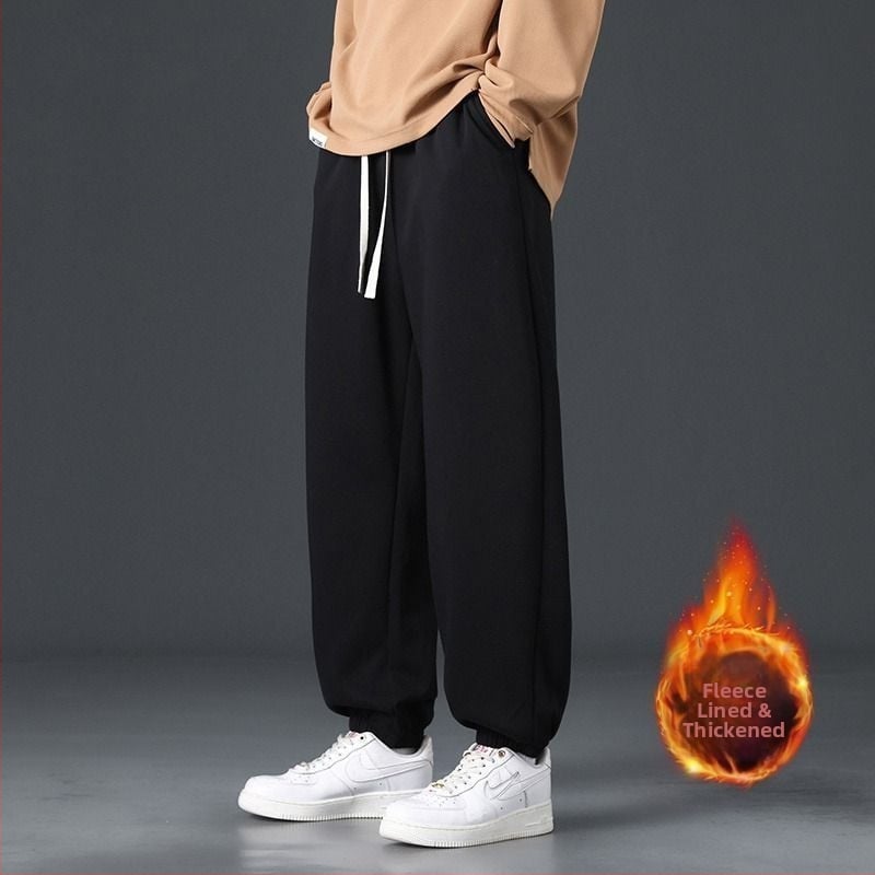 Vyrinės kelnės su fliso pamušalu, tiesus kirpimas, aukštas liemuo, tankus audinys, kvėpuojanti bambuko pluošto ir poliesterio mišinio