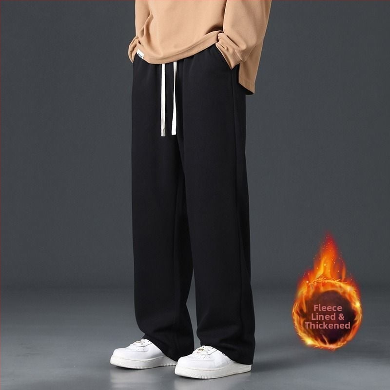 Vyrinės kelnės su fliso pamušalu, tiesus kirpimas, aukštas liemuo, tankus audinys, kvėpuojanti bambuko pluošto ir poliesterio mišinio