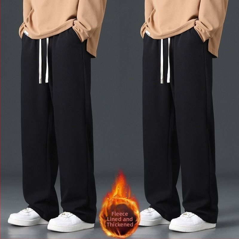 Vyrinės kelnės su fliso pamušalu, tiesus kirpimas, aukštas liemuo, tankus audinys, kvėpuojanti bambuko pluošto ir poliesterio mišinio