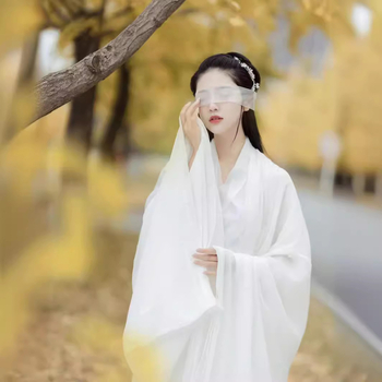 Γυναικείο φόρεμα Hanfu σε αρχαϊκό στυλ Wei/Jin, ρέον σχέδιο με φαρδιά μανίκια, φούστα μέχρι τη μέση, πολυεστέρας 90–95%, Άνοιξη 2024