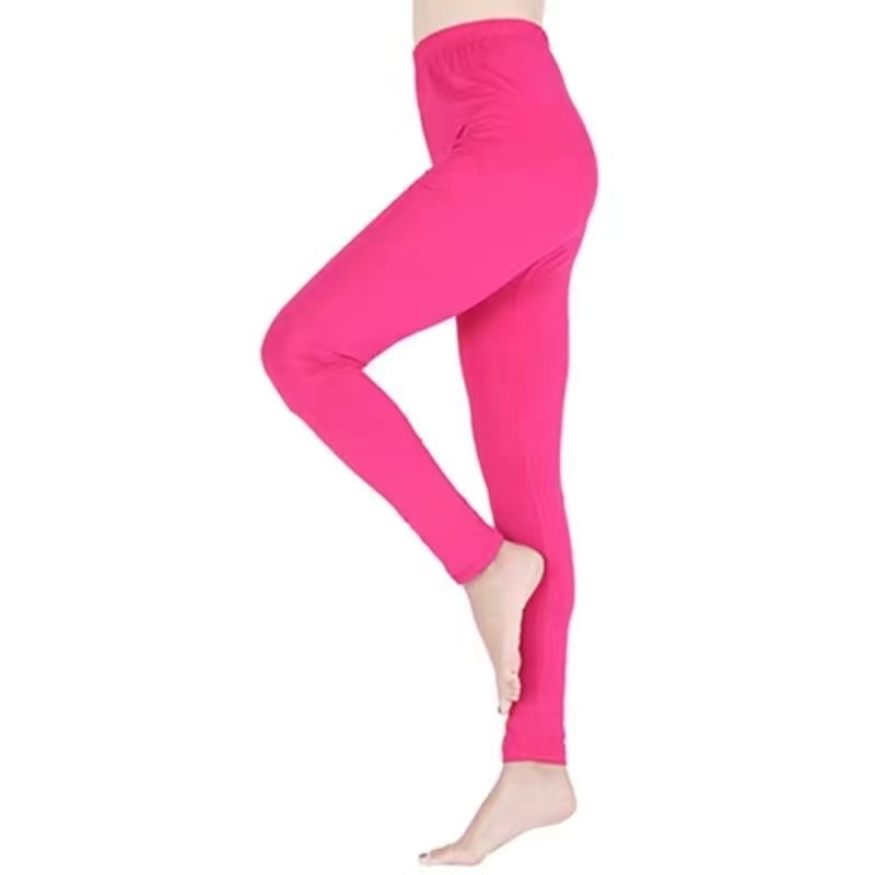 Ženske termalne capri hlače, visokog struka, oblikovanje tijela, mješavina spandexa i lycra, poliester, srednja težina